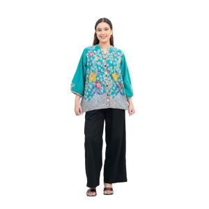 Blouse Batik Baju Batik Kerja Atasan Batik Wanita Lengan Panjang Motif 209