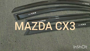 กันสาด คิ้ว คิ้วกันสาด กันสาดประตู คิ้ว ดำทึบ มาสด้า ซีเอ็ก3 Mazda CX-3 CX3 2016 2017 2018 2019 ใส่ร่วมกันได้ R