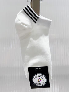 เกาหลี  ผู้ชาย ผ้าฝ้าย ลำลอง ถุงเท้า ระบายอากาศได้ดี ฤดูร้อน ดูดซับเหงื่อบาง ลายทาง ถุงเท้าหลอดสั้นลาย