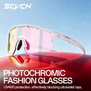 SCVCN Hiking Eyewear Cycling Glasses Bike Camping Photochromic Sunglasses UV400 Goggles Bicycle Outdoor Sports Camping Windproof