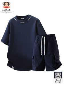 Paul Frank | Ice Silk Casual Set for Men Short Sleeve T-shirt and Five-point Pants