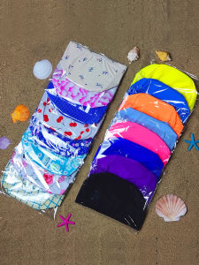 Comfortable Nylon Swimming Cap Black Floral Pattern Non-Choking for Adults And Children Men Women Thermal Spring Water Swim Cap