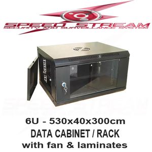 6U (530x400x300) Data Cabinet with Fan & Laminates