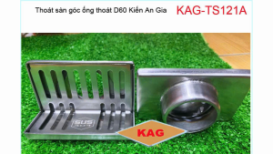 Phễu thoát nước mưa thoát ngang D60 KAG-TS121A phễu thoát nước vách tường hành lang ban công thoát góc tường