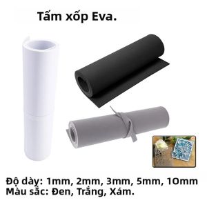 Tấm Xốp EVA Dày 1mm-10mm Giảm Tiếng Ồn Hấp Thụ Âm Thanh Xốp Thủ Công Để Làm Mô Hình Dự Án Thủ Công Đen Trắng Xám