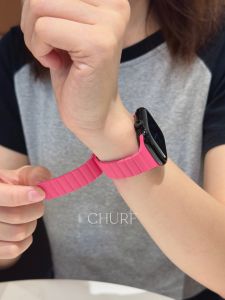 Apple Watch Compatible Silicone Magnetic Band Thin Waist Elegant Comfortable Summer Smartwatch Strap Compatible with iWatch