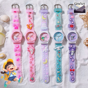 Sanrio Kid Watch Kuromi Cinnamoroll Cartoon Design Waterproof Student Watch Cute Children Gift