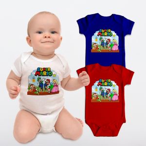Baby Onesies PH Super Mario World Baby Clothes 0-12 months Cotton Newborn Baby Girl Boy Gamer Bodysuit