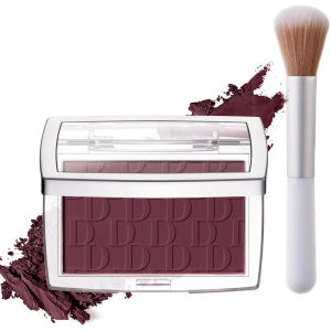 ibcccndc | 2pcs Matte Embossed Blush Palette High Pigmented Pink Coral Cheek Blush Powder With Professional Makeup Brush