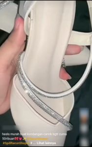 sandal heels pesta ANNE wanita/heels formal/tali slide payet blink sandal wisuda