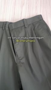 🔸 Seluar Panjang Sekolah Menengah Hijau Bergetah / School Uniform Seluar Menengah Hijau Bergetah Panjang / Seluar Sahaja - Unipro UP011