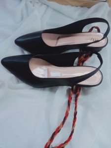 Sepatu sandal wanita mules ukuran jumbo 45 44 43 42 41 37 hak 3cm