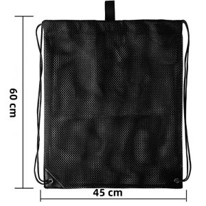 Drawstring Portable Backpack Mesh Storage Bag Football Volleyball Basketball Sports Travel Gym Toy Pouch Swim Fish Storage Bags