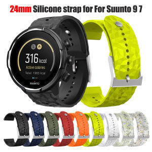Silicone 24mm Waterproof Strap For Suunto Spartan Sport Wrist HR Baro Band For Suunto 7/9/D5/9 BARO Adjustable Watchband Correa