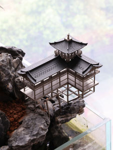Original Design Ecological Miniature Landscape Aquarium Home Decorations Corner Tower Pavilion Micro Model Display Piece