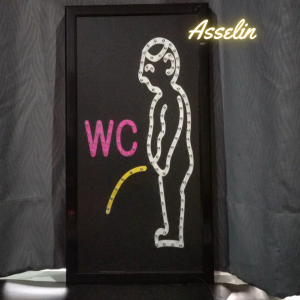ป้ายไฟสำเร็จรูป รุ่น ห้องน้ำชาย WC ป้ายไฟLED ตกแต่งร้านค้า (ขนาด48X25X2ซม.) มีบริการรับทำป้ายไฟ LED