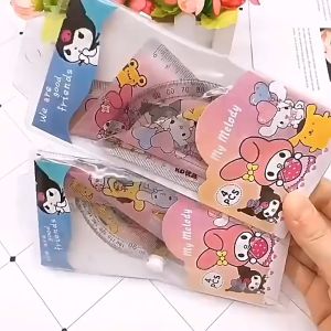 4 Styles 15CM Sanrio Kuromi Melody Acrylic Ruler Cute Pembaris set Straight Ruler Multifunctional Student Stationery