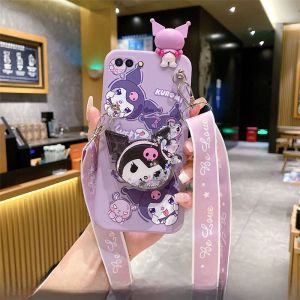 Cute Oppo R11 plus Phone Case Silicone Crossbody Ppapu Kuroko Creative Personality Cartoon Design Oppo R9s R11s Protective Shell