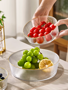 YINXIANG80YIGUAN | Luxurious Glass Fruit & Snack Dish European Style
