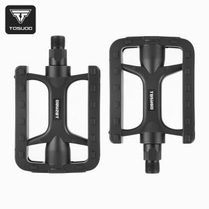 TOSUOD Plastic Bicycle Pedals Non-slip 250g Per Pair For Mountain Road BMX Bike With Reflective Strip Cycling Gear
