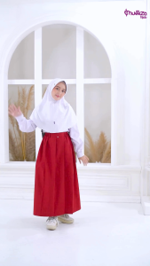 Jilbab Instan Sekolah Anak Ainun Bahan Premium Spandex Jersey Design Pola Jilbab dan Pet Antem by Mueeza Hijab