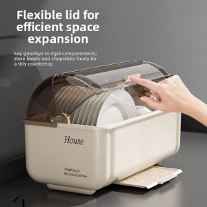 ZHIZHOU | Dust-Proof Multifunctional Kitchen Dish Drying Rack