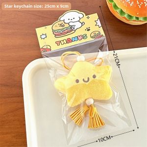Cute Plush Squeaky Star Pendant Bag Charm for Girls Fashionable DIY Accessory Cute Star Plaything Soft Cuddly Toy Bag Decor