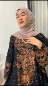 Gamis Kaftan Terbaru Rayon Premium Kekinian Jumbo Motif ERIKA / Baju Muslim Wanita Lebaran