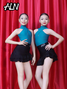 Ailangna Latin Dance Suit Childrens Training Uniform Set Girls New 2025 Advanced Practice Outfit Daily Training Dancewear