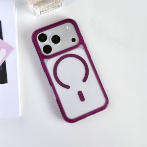 For Magsafe Transparent Phone Case For iPhone 18 17 16 15 14 Pro Max Shockproof Magnetic Wireless Charging Hard PC Back Cover
