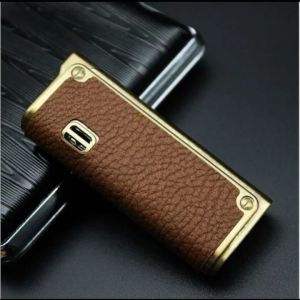 🇸🇬LOCAL SELLER🇸🇬 Leather Brass Single Jet Butane Refillable Lighter