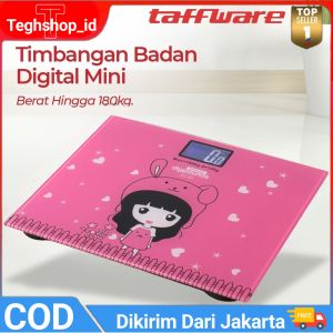 Timbangan Badan Timbangan Digital Mini Taffware Digipounds Timbangan Badan Mini Digital Kartun 180Kg - SC-01