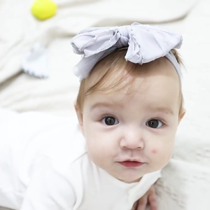 CHR HANNAH Pita Bayi Perempuan bahan lembut | Bandana Newborn | Pita Newborn bahan katun lembut