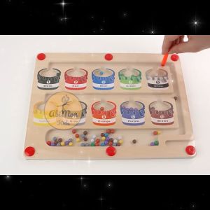 Đồ Chơi Bảng Chuyền Hạt Từ Tính || đầu bút có nam châm || Bé vừa chơi thật khéo vừa phân biệt được số đếm và màu sắc