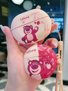 Huawei Freebuds pro 5 Silicone Soft Shell Protective Case Cartoon Strawberry Bear Design Bluetooth Earphone Cover Clip2 Ear Clip