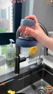✅SG Ready Stocks✅ JOMO Press Soap Dispenser Dish Brush Kitchen Cleaning Scrub Replaceable