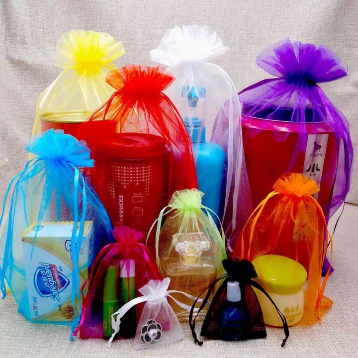 Drawstring mesh 2025 gift bags