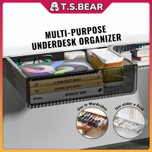 Multi-Purpose Under Desk Drawer Organizer Hidden Drawer Under Table Large Capacity Storage Box Laci Bawah Meja ST29