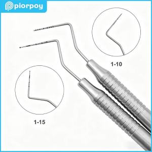 PIORPOY Dental Stainless Steel Periodontal Probe 1-10 1-15 With Scale Explorer Probe Dentist Instrument Teeth Cleaning Tool