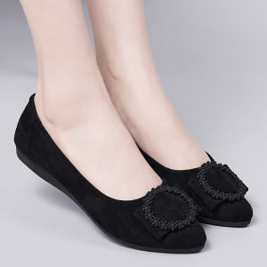 Beijing Ladies Flat Bottom Soft Sole Black Shoes Comfortable Casual Slip-On Traditional Cloth Shoe Style Spring Summer New Arrivals