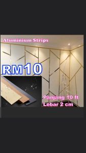 10 ft Aluminium Strips roll 2cm non-adhesive cover mirror surface gold rose rold black non-adhesive