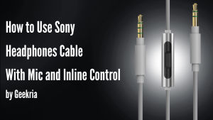 Geekria 1.2M Headphone Audio Cable with Mic for WH-1000XM5 WH-1000XM4 WH-1000XM3 WH-H900N WH-CH700N MDR-1AM2 Headphones 3.5mm Male to Male Replacement Stereo Cord (Grey)