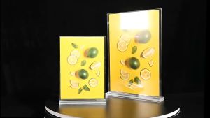 Acrylic Desktop Table Sign Holder A6 Size (Table Top Display Stand) for Menu Flyers and Frame