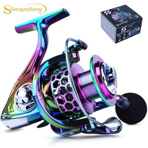 Sougayilang | Sougayilang 1000-4000 Máy Câu Quay Nhẹ CNC Ống Cuộn Bằng Nhôm 5.2:1 Tỷ Lệ Truyền Động Cho Câu Cá Nước Ngọt Cá Hồi Bass