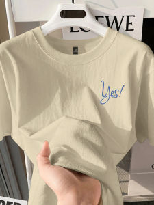 Heavyweight 230g Pure Cotton Short Sleeve Mens T-Shirt Casual Loose Fit Summer High Street Trend Brand Top Printed Creative Fun