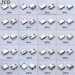 JCD 10 Chiếc USB-C Nữ Cổng Kết Nối Ổ Cắm Sạc PCB Hàn SMD SMART TECH DIY Sửa Chữa Adapter Type-C Cổng Sạc 2/6/16/24 Pin