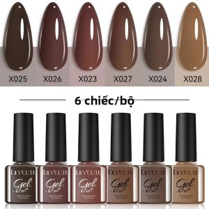 Bộ Sơn Gel Móng Tay LILYCUTE 6 Món/bộ Màu Sắc Mùa Thu Nhũ Bán Vĩnh Cửu Sử Dụng Đèn UV/LED Bộ Dụng Cụ Làm Móng Nghệ Thuật