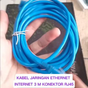 V196 KABEL LAN ETHERNET 3 METER INTERNET JARINGAN HOTSPOT NETWORK DATA CABLE RJ45 OUTDOOR WATERPROOF