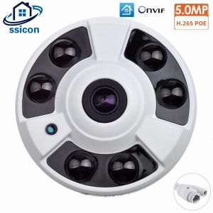 Camera IP POE 5MP H.265 Ống Kính 1.7mm Góc Rộng 180 Độ Tầm Nhìn Ban Đêm Hồng Ngoại Camera An Ninh CCTV Giám Sát Video Trong Nhà