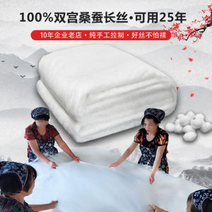 Tongxiang Handmade Silk Quilt 100% Mulberry Silk Quilt Core Quilt for Spring and Autumn Winter Quilt Double Quilts Children Quilt Air Conditioner Summer Quilt